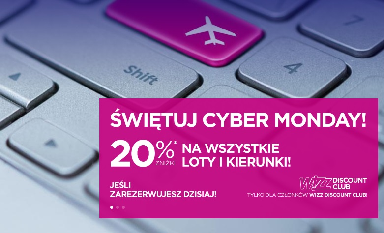 Wizz Air: do 20% zniżki na wszystkie loty [CYBER PONIEDZIAŁEK]