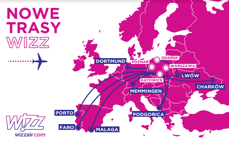 Ale NEWS! Aż 10 nowych połączeń Wizz Air z Polski!
