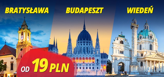 Budapeszt, Wiedeń lub Bratysława za 19 PLN. Dwudniowa promocja na podróże!