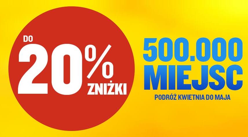 Dzisiaj! Pół miliona biletów z rabatami do 20%!