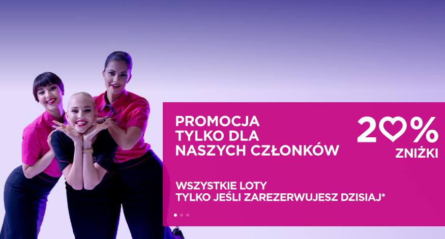 Do 20% zniżki na loty Wizz Air z Polski – walentynkowa promocja