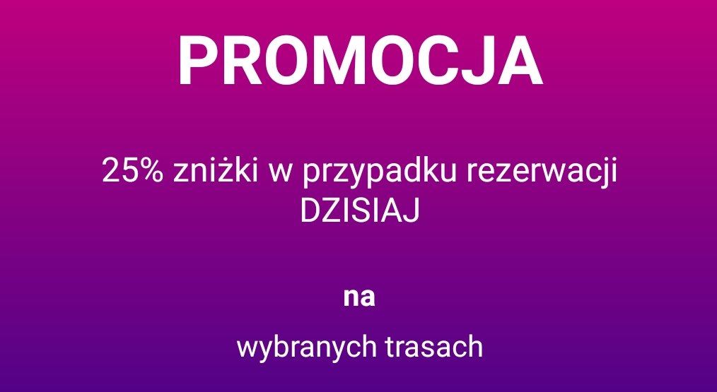 25% zniżki w Wizz Air. Tylko dzisiaj i tylko na wybranych trasach!