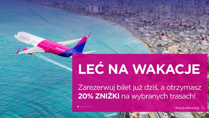 Zniżka na loty Wizz Air na wybranych trasach. Kilka fajnych okazji!