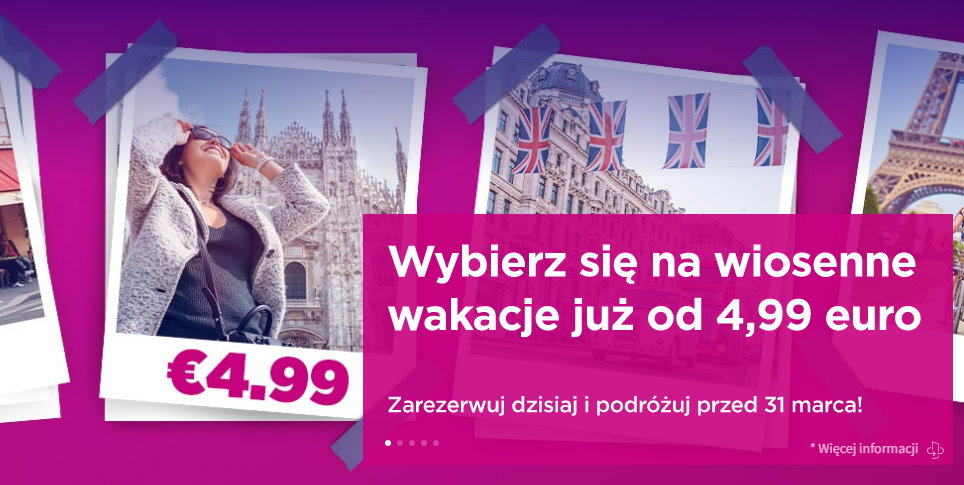 Wizz Air: przegląd lotów z Polski już od 22 PLN