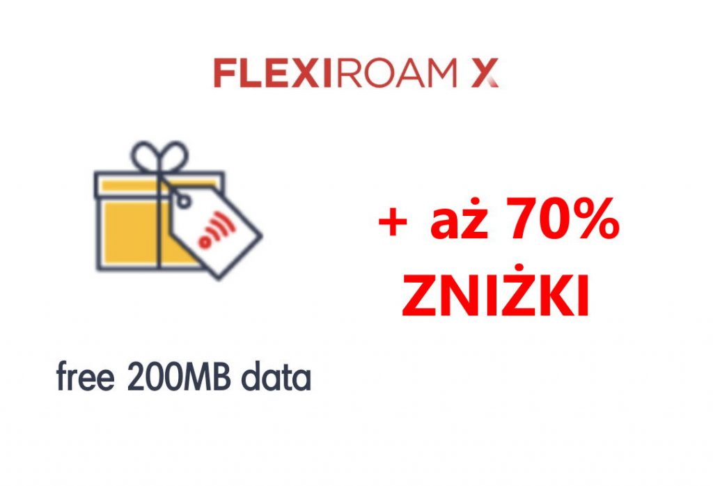 Flexiroam 200 MB bonusu + 70 rabatu na dodatkowy plan. działający w ponad 90