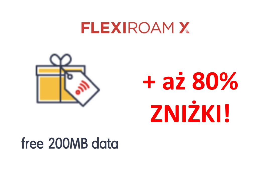 Flexiroam: 200 MB bonusu + 80% rabatu na dodatkowy plan. Internet działający w ponad 150 państwach!