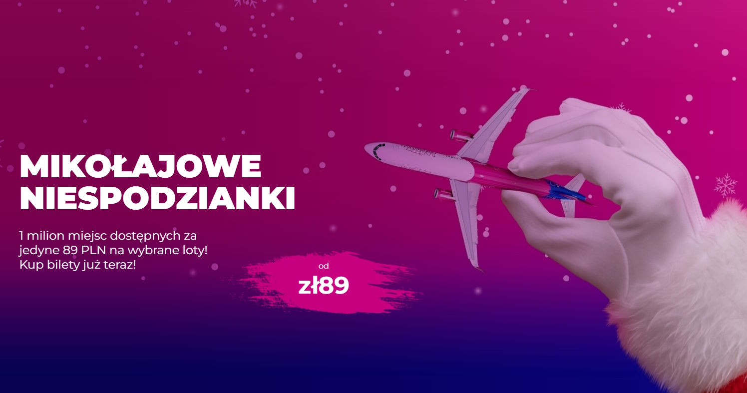 Mikołajkowa wyprzedaż lotów Wizz Air. Mamy dużo przykładów!