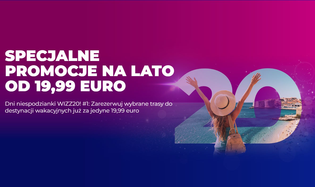 WIZZ20 – seria promocji Wizz Air z okazji 20 urodzin (dzień 1)