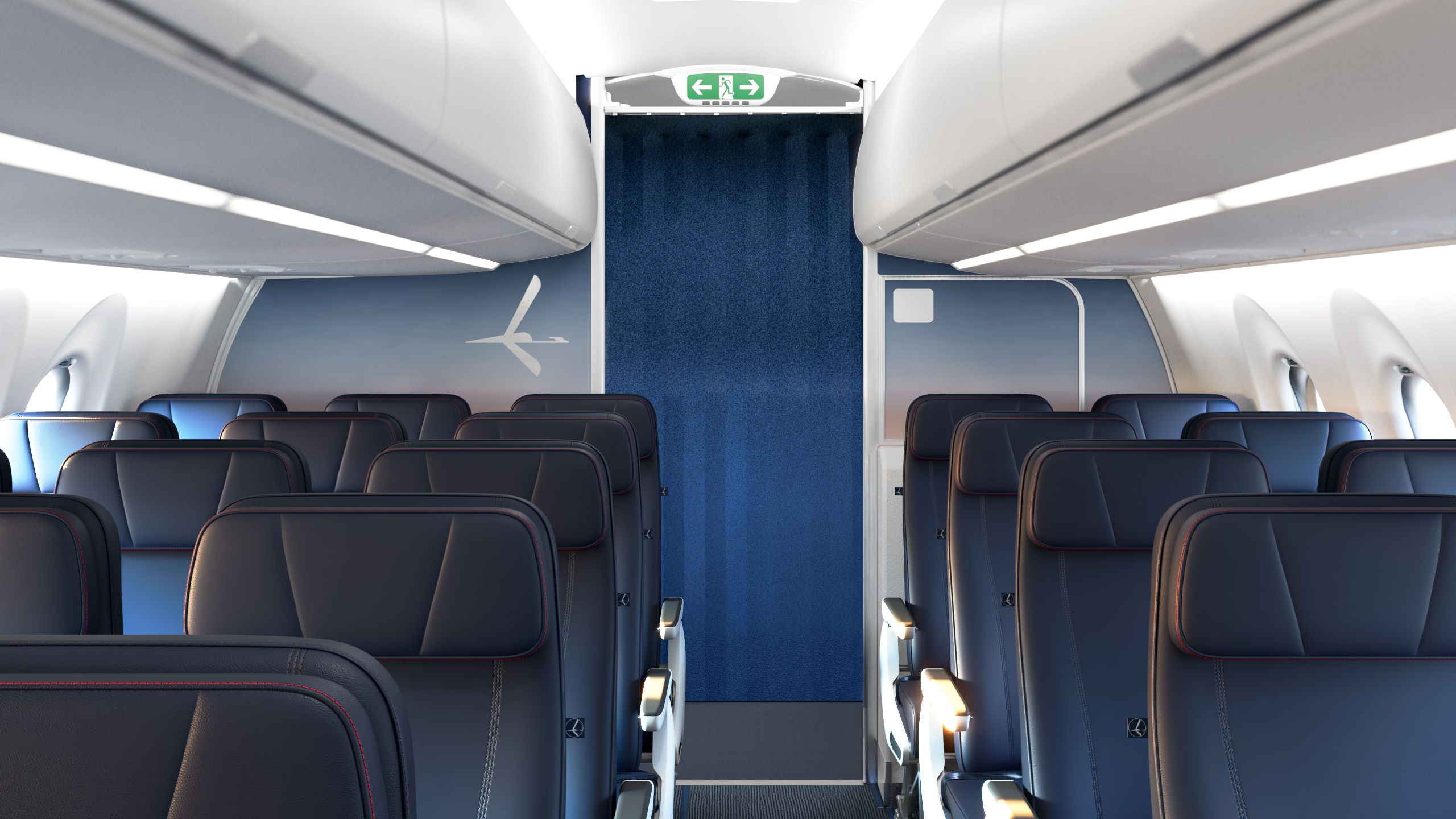 Tak będą wyglądały wnętrza samolotów Airbus A220 we flocie PLL LOT